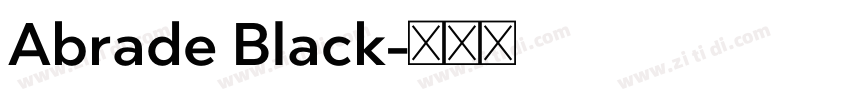 Abrade Black字体转换